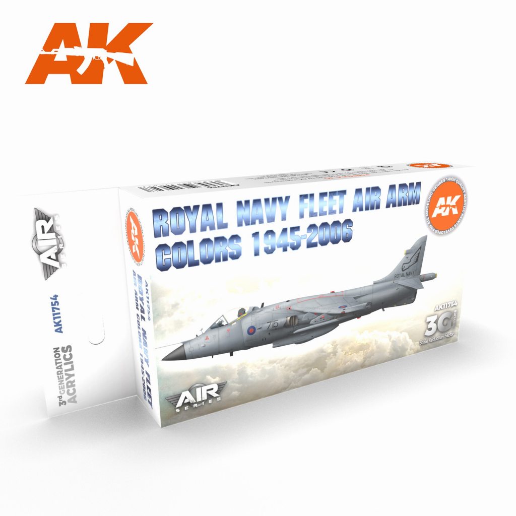 【新製品】AK11754 イギリス海軍航空機カラー6色セット1945-2010【AKアクリル3G (サードジェネレーション)】