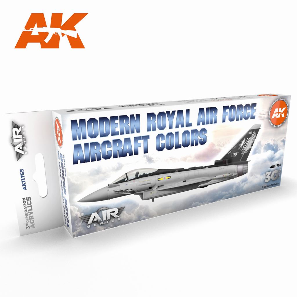 【新製品】AK11755 現用イギリス空軍航空機カラー8色セット【AKアクリル3G (サードジェネレーション)】