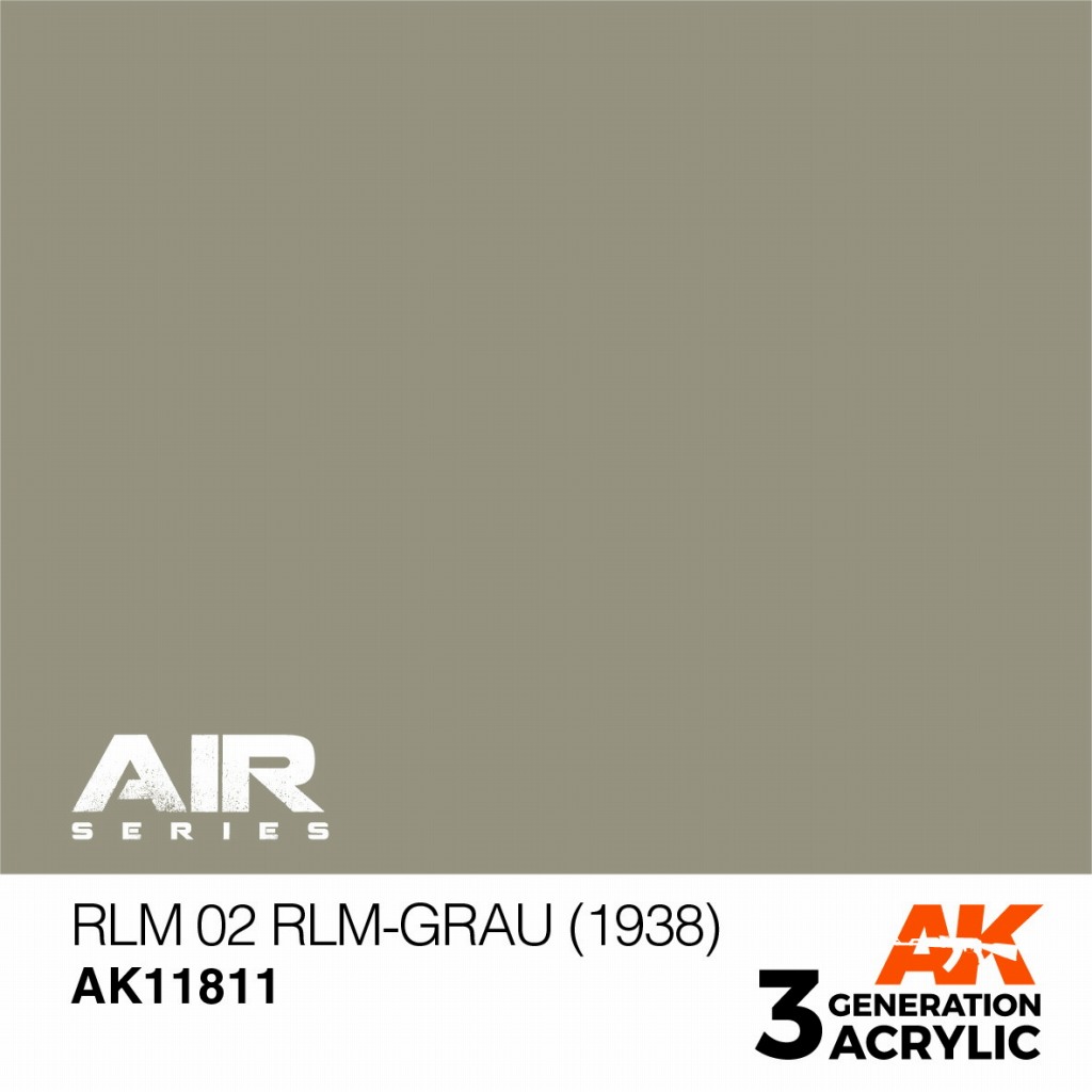 【新製品】AK11811 RLM 02 RLMグラウ (1938) 【AKアクリル3G AIR (サードジェネレーション)】
