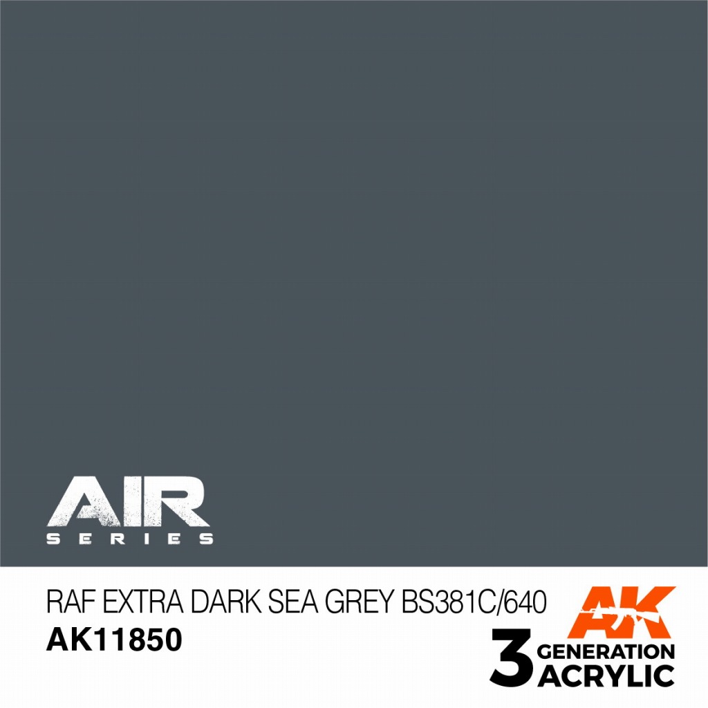 【新製品】AK11850 RAFエクストラダークシーグレイBS381C/640 【AKアクリル3G AIR (サードジェネレーション)】