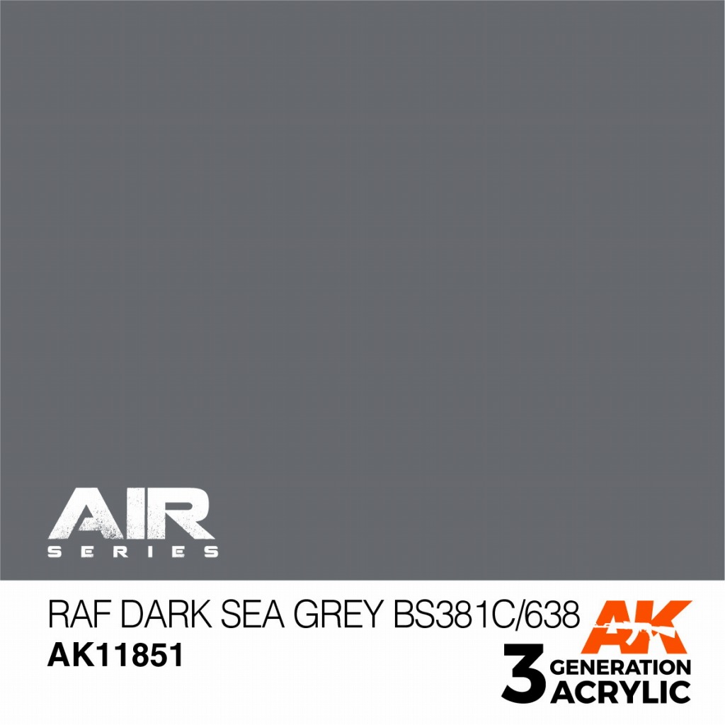 【新製品】AK11851 RAFダークシーグレイBS381C/638 【AKアクリル3G AIR (サードジェネレーション)】