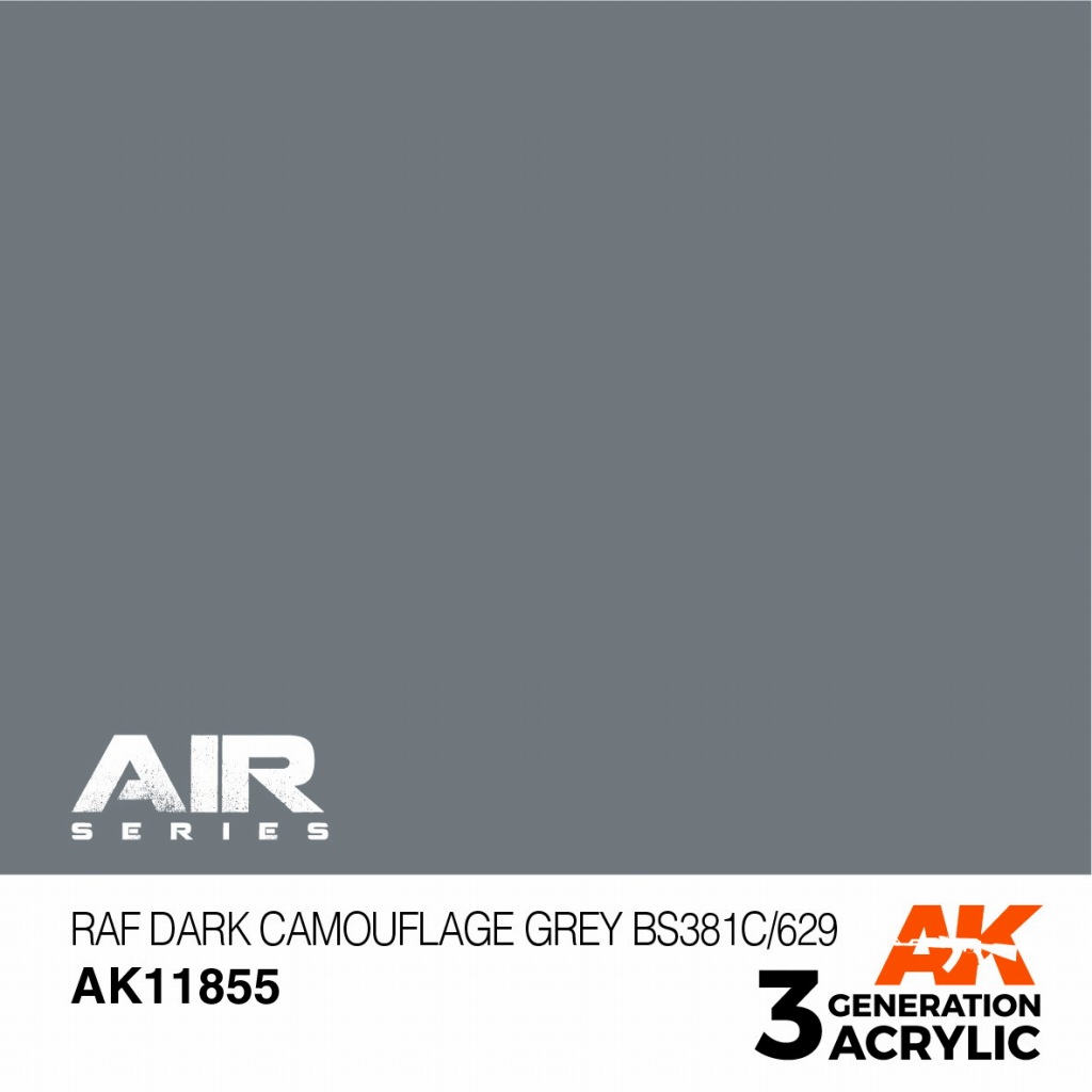 【新製品】AK11855 RAFダークカモフラージュグレイ BS381C/629 【AKアクリル3G AIR (サードジェネレーション)】