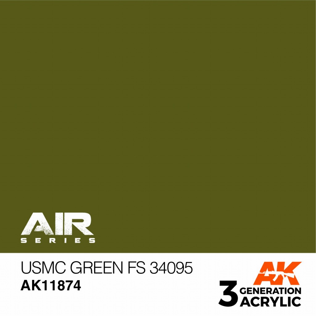 【新製品】AK11874 USMCグリーン FS34095 【AKアクリル3G AIR (サードジェネレーション)】