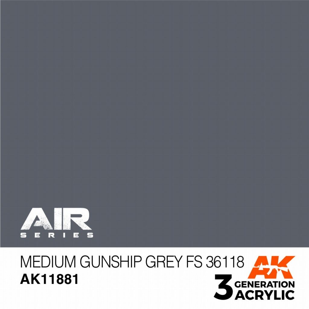 【新製品】AK11881 ミディアムガンシップグレイ FS36118 【AKアクリル3G AIR (サードジェネレーション)】