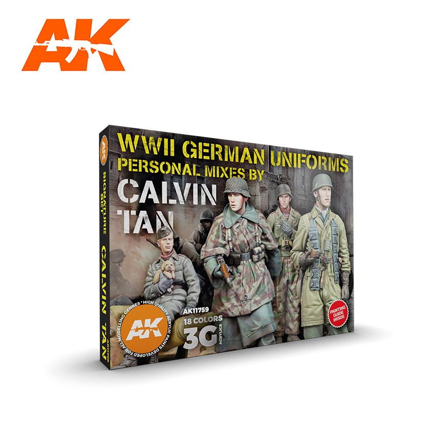 【新製品】AK11759 WWII ジャーマンユニフォーム18色セット by カルビン・タン【AKアクリル3G (サードジェネレーション)】