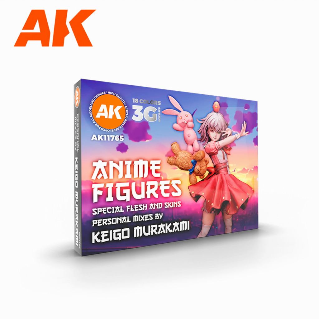 【新製品】AK11765 アニメフィギュア18色セット by ケイゴ･ムラカミ【AKアクリル3G (サードジェネレーション)】