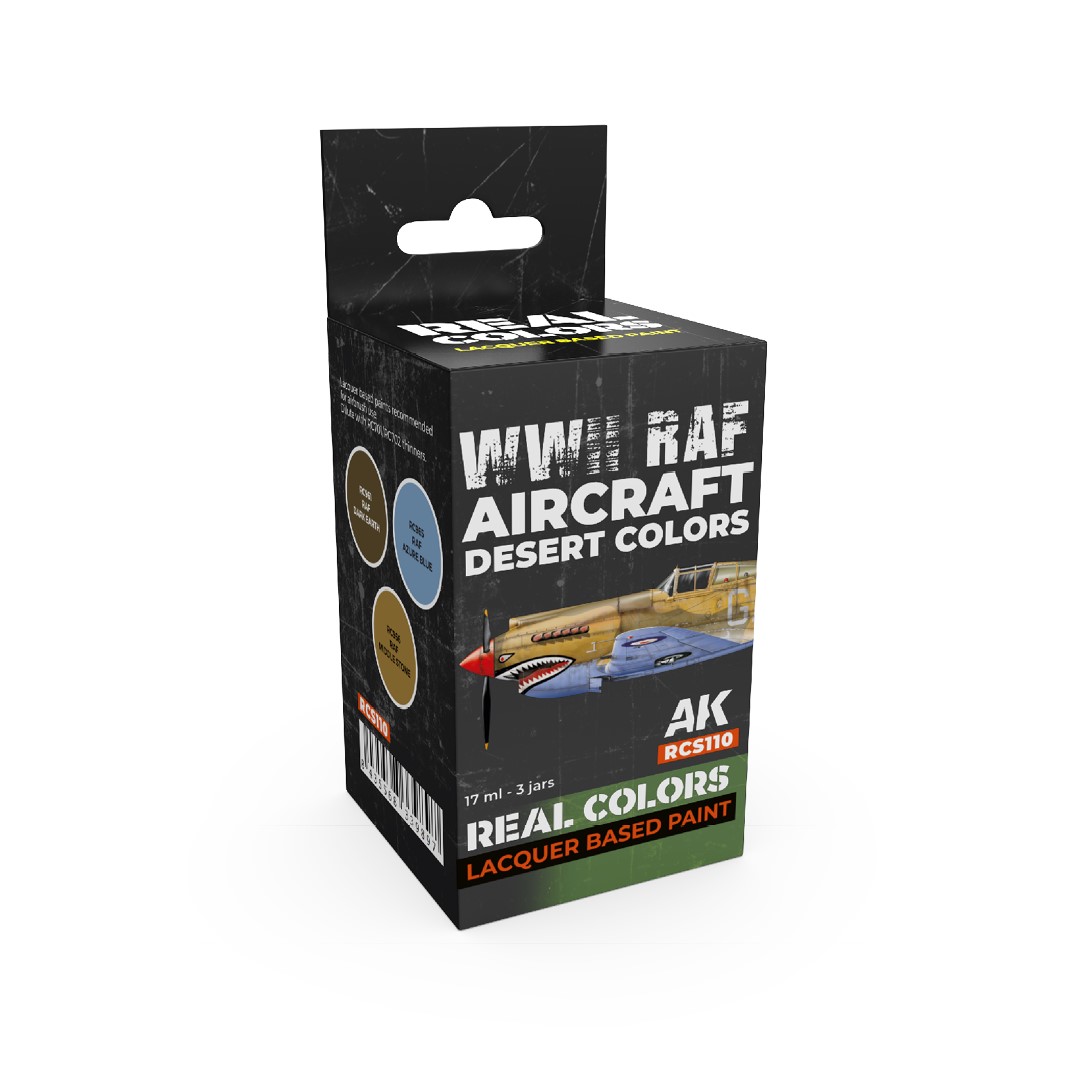 【新製品】リアルカラー RCS110 WWII RAFデザートカラー3色セット (ラッカー塗料)