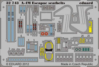 【新製品】[8591437327430] 32743)塗装済 A-4M スカイホーク ESCAPAC イジェクションシート シートベルト