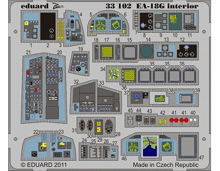 【新製品】[8591437331024] 33102)塗装済 EA-18G グラウラー 計器盤