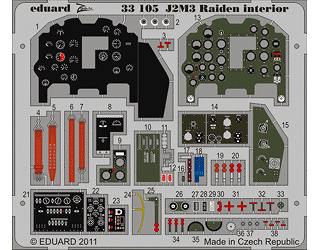 【新製品】[8591437331055] 33105)塗装済 J2M3 雷電二一型 計器盤/シートベルト