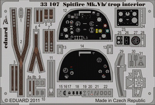 【新製品】[8591437331079] 33107)塗装済 スーパーマリン スピットファイア Mk.Vb/Trop 計器盤/シートベルト