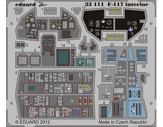 【新製品】[8591437331116] 33111)塗装済 F-117 ナイトホーク 計器盤