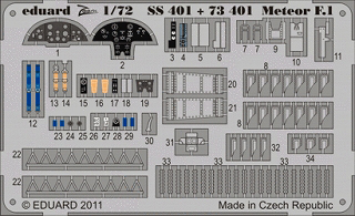 【新製品】[8591437374014] SS401)塗装済 ミーティアF.1 計器盤/シートベルト