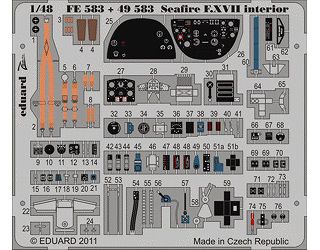 【新製品】[8591437385836] FE583)塗装済 スーパーマリン シーファイア F.XVII 計器盤/シートベルト