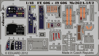 【新製品】[8591437386062] FE606)塗装済  ME262A-1/U-2 シュワルベ 計器盤/シートベルト