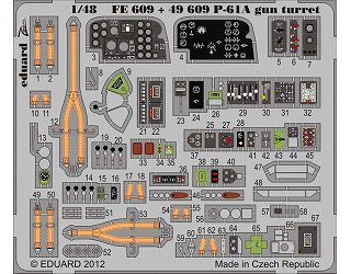 【新製品】[8591437386093] FE609)塗装済 P-61A ブラックウィドゥ 機銃塔