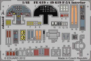 【新製品】[8591437386192] FE619)塗装済 F-5A フリーダムファイター 計器盤/シートベルト