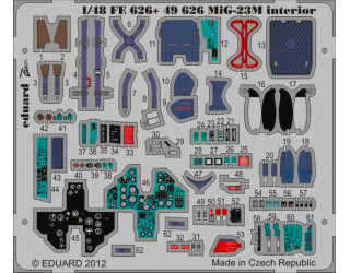 【新製品】[8591437386260] FE626)塗装済 MiG-23M フロッガーB 計器盤/シートベルト