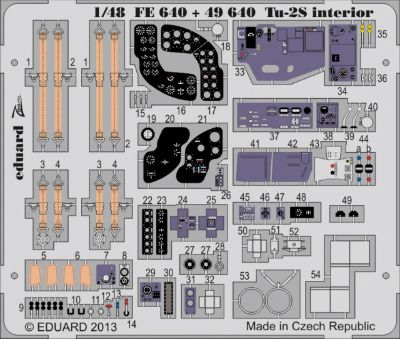 【新製品】[8591437386406] FE640)塗装済 Tu-2S 計器盤/シートベルト