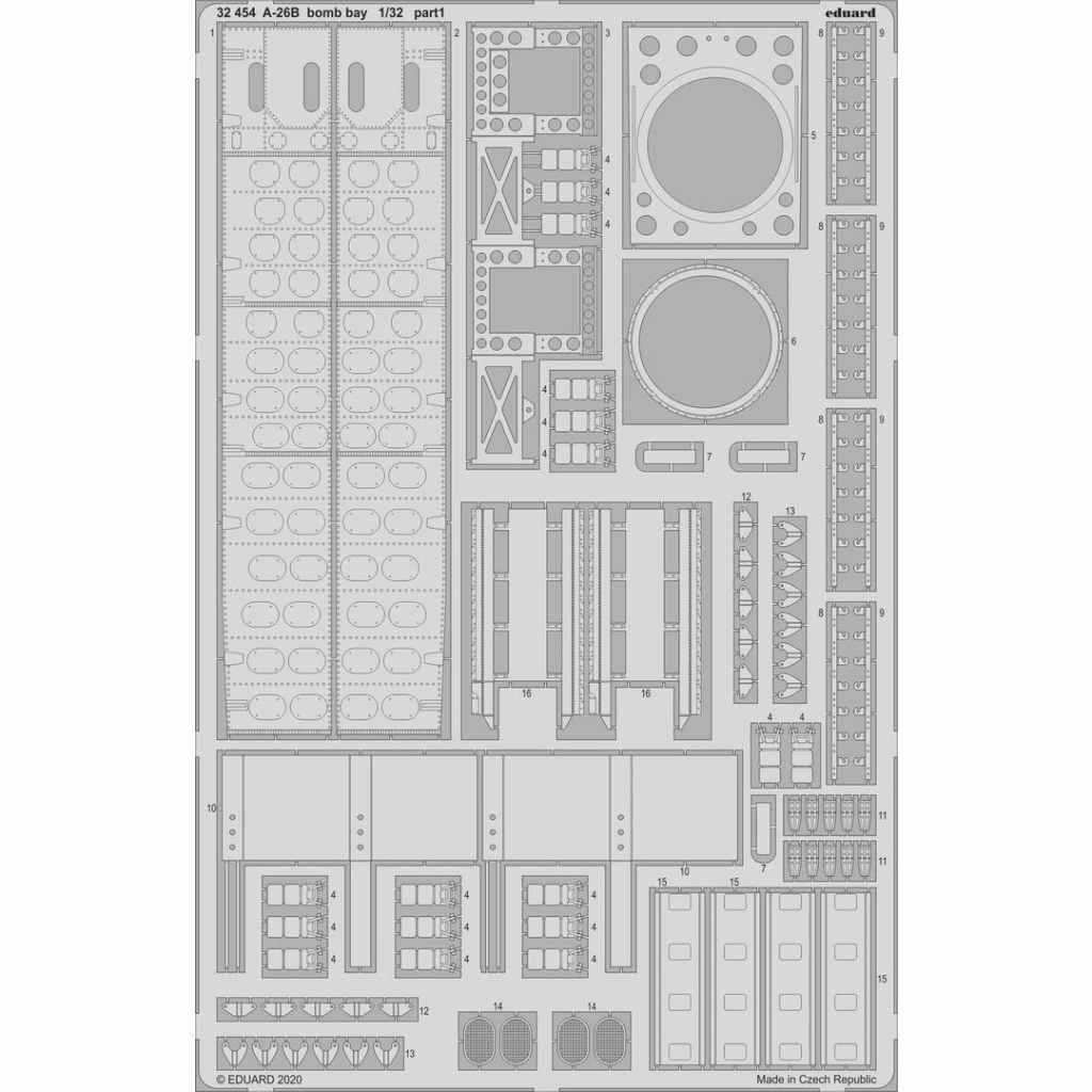 【新製品】32454 ダグラス A-26B インベーダー 爆弾槽 エッチングパーツ (ホビーボス用)