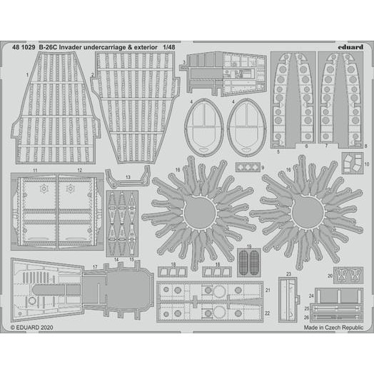 【新製品】480129 ダグラス B-26C インベーダー 外装エッチングパーツ (ICM用)