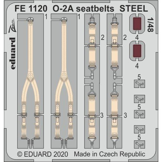 【新製品】FE1120 塗装済 セスナ O-2A スカイマスター シートベルト (ステンレス製) (ICM用)