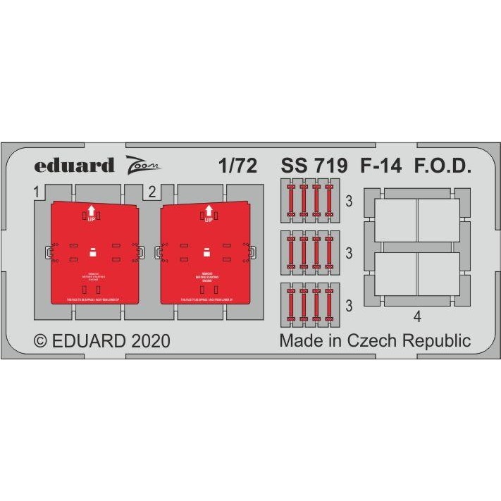 【新製品】SS719 塗装済 グラマン F-14A トムキャット F.O.D.エッチングパーツ (グレートウォール用)