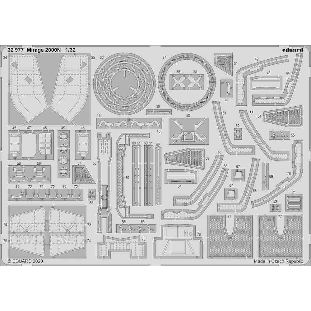 【新製品】32977 1/32 ミラージュ2000N エッチングパーツ (キティーホーク用)