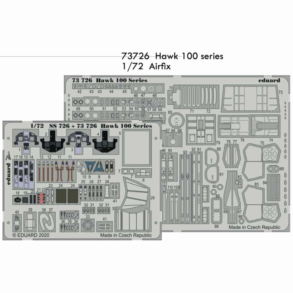 【新製品】73726 塗装済 1/72 ホーク100シリーズ エッチングパーツ (エアフィックス用)