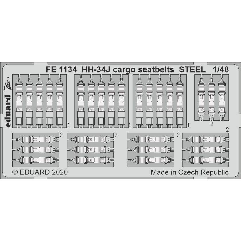 【新製品】FE1134 塗装済 1/48 HH-34J 貨物室シートベルト (ステンレス製) (トランぺッター用)