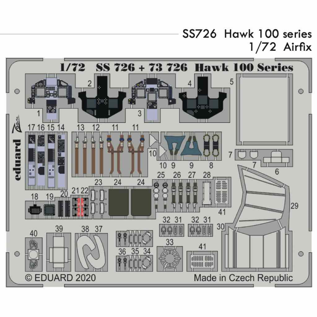 【新製品】SS726 塗装済 1/72 ホーク100シリーズ ズームエッチングパーツ (エアフィックス用)