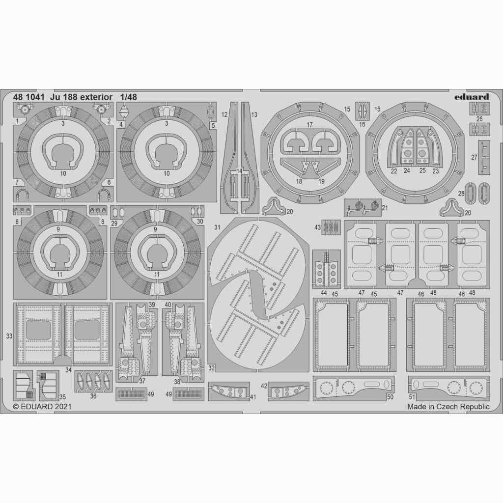 【新製品】481041 ユンカース Ju188 外装エッチングパーツ (レベル用)