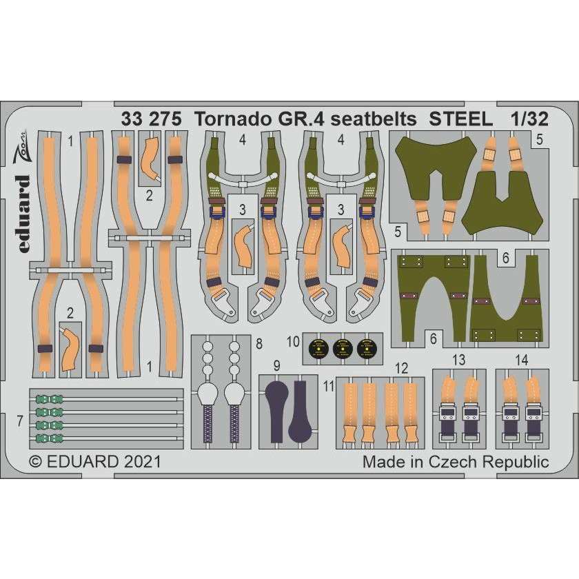 【新製品】33275 塗装済 トーネード GR.4 シートベルト (ステンレス製) (イタレリ用)