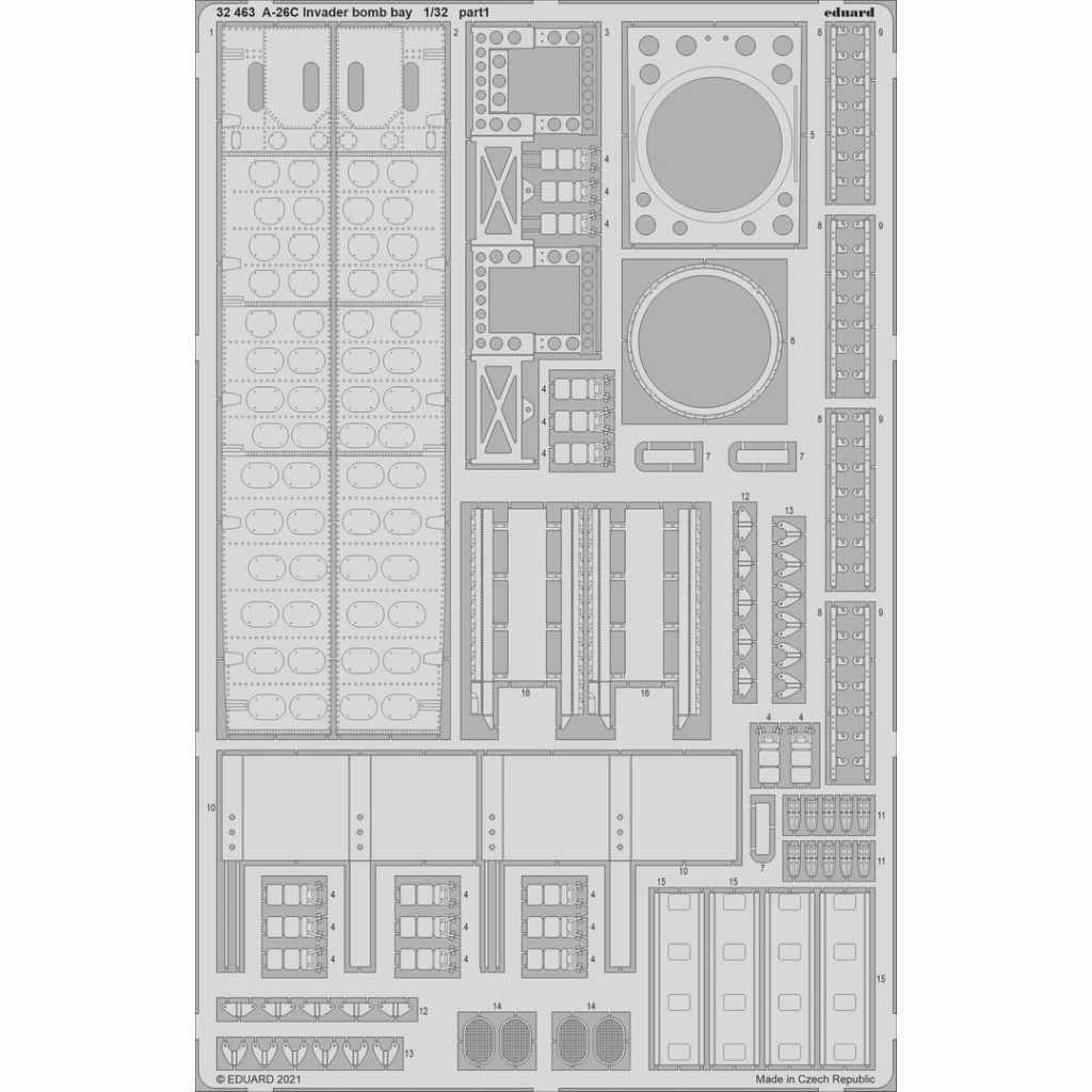 【新製品】32463 1/32 ダグラス A-26C インベーダー 爆弾槽 エッチングパーツ(ホビーボス用)