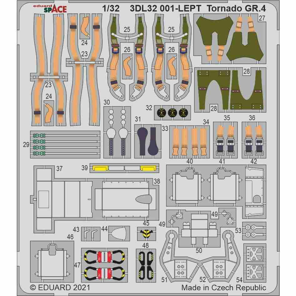 【新製品】3DL32001 1/32 トーネード GR.4 ｢スペース｣内装3Dデカール w/エッチングパーツセット (イタレリ用)