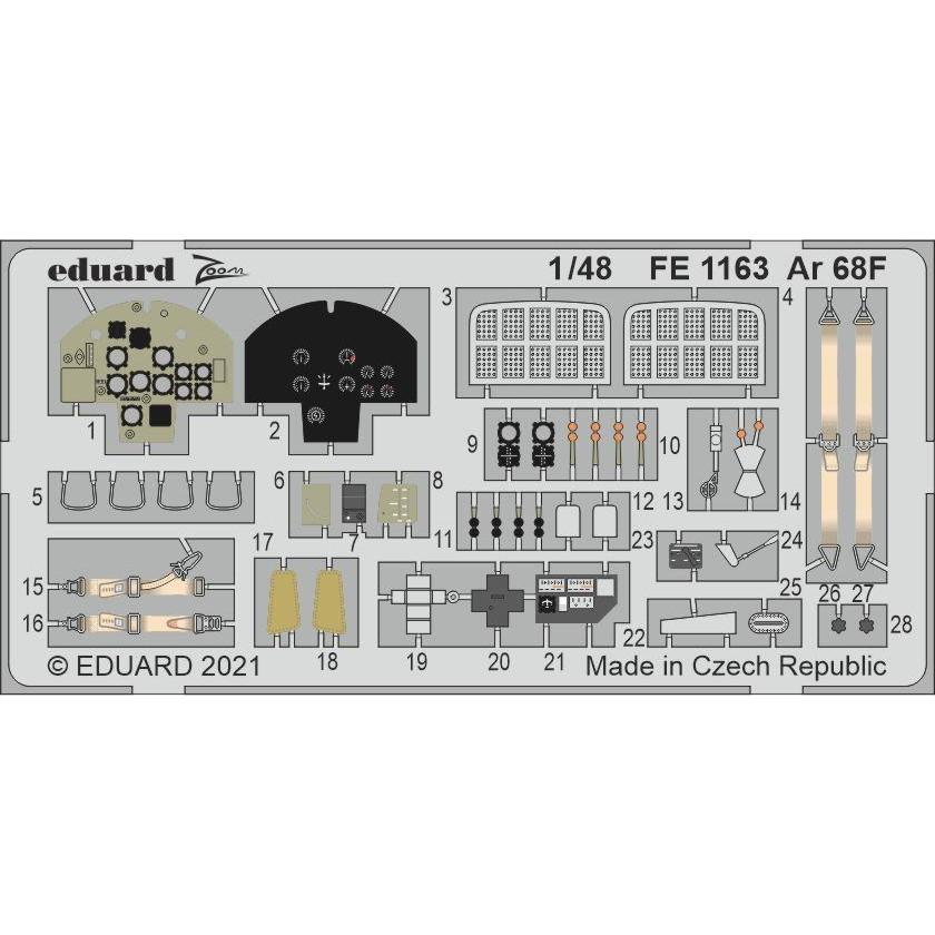 【新製品】FE1163 塗装済 Ar68F ズームエッチングパーツ (ローデン用)