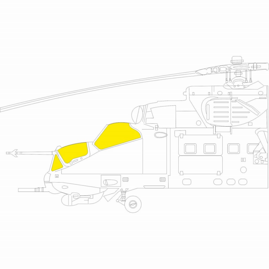 【新製品】EX806 1/48 ミル Mi-24D ハインド ｢Tフェース｣両面塗装マスクシール (エデュアルド/ズべズダ用)