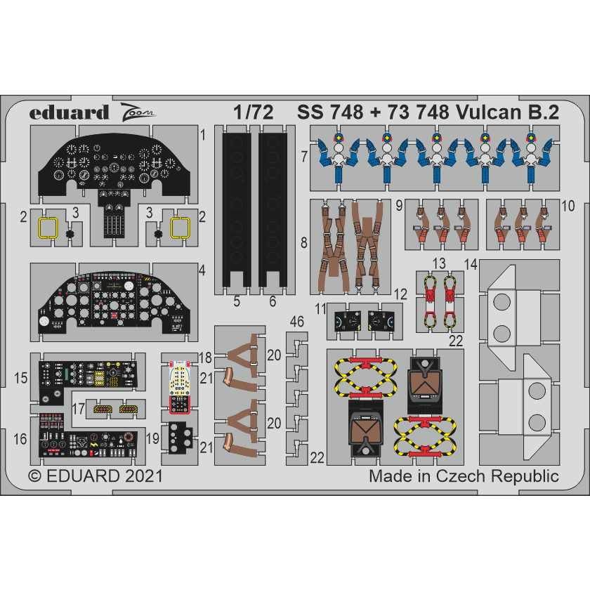 【新製品】SS748 塗装済 1/72 アブロ バルカン B.2 ズームエッチングパーツ(エアフィックス用)