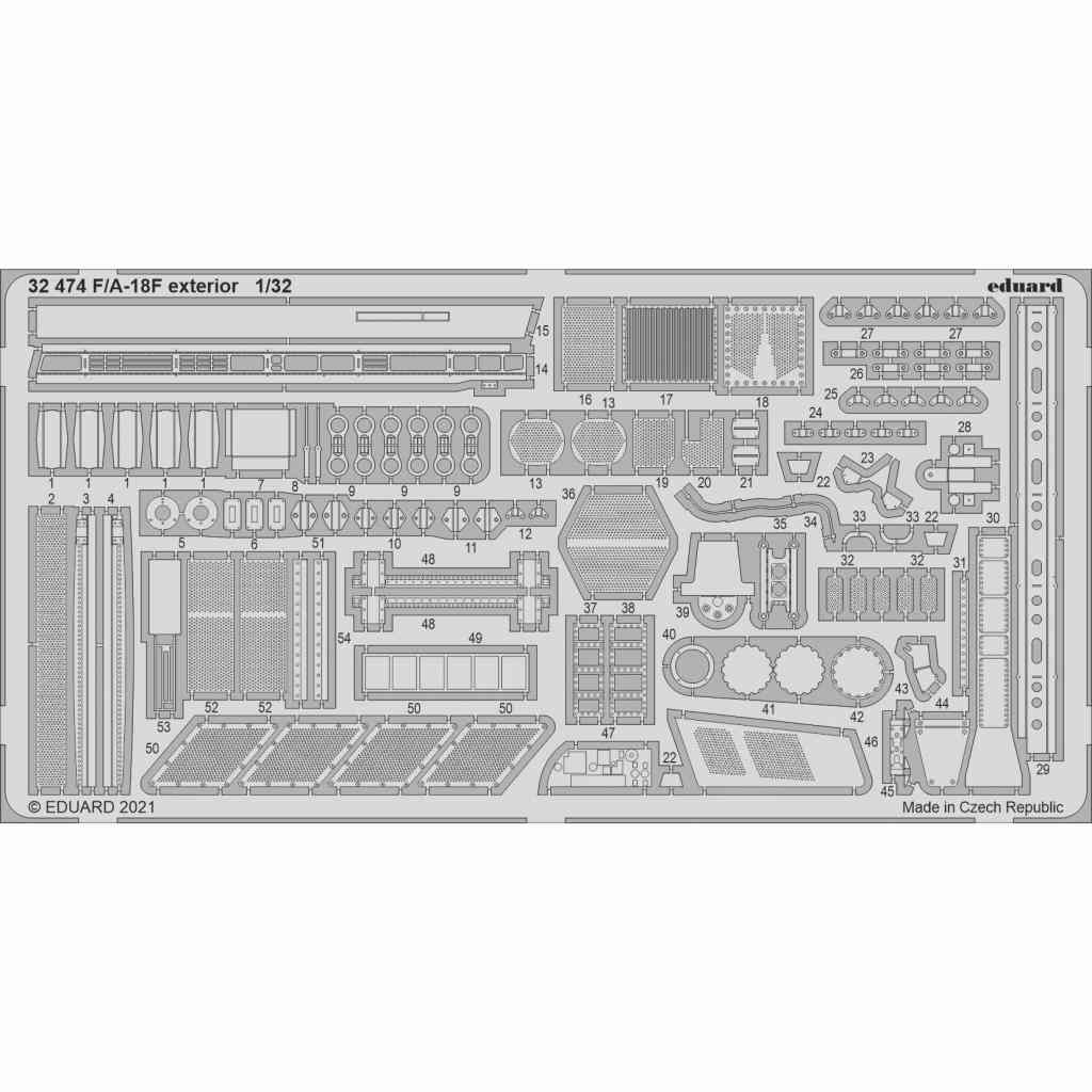 【新製品】32474 1/32 F/A-18F スーパーホーネット 外装エッチングパーツ (レベル用)