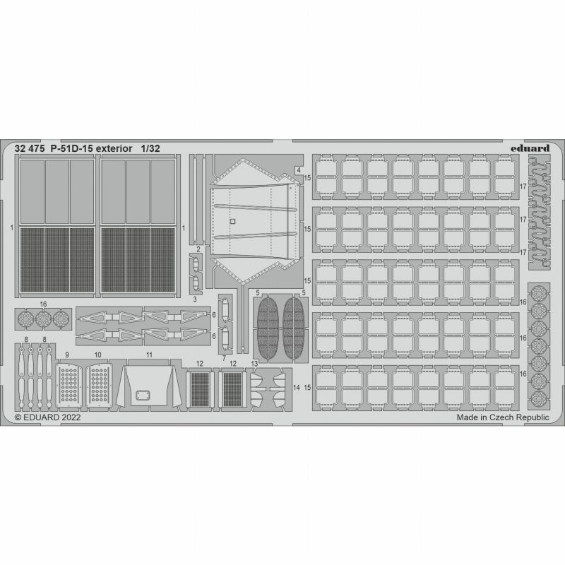 【新製品】32475 1/32 P-51D-15 外装エッチングパーツ (レベル用)