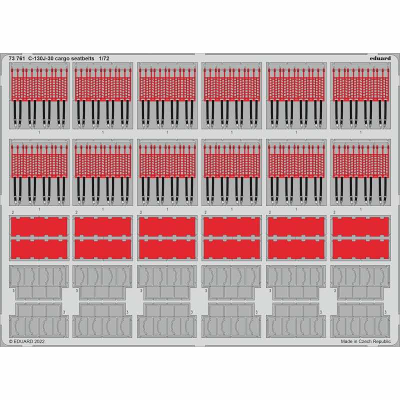 【新製品】73761 塗装済 1/72 C-130J-30 貨物室シートベルト (ズべズダ用)
