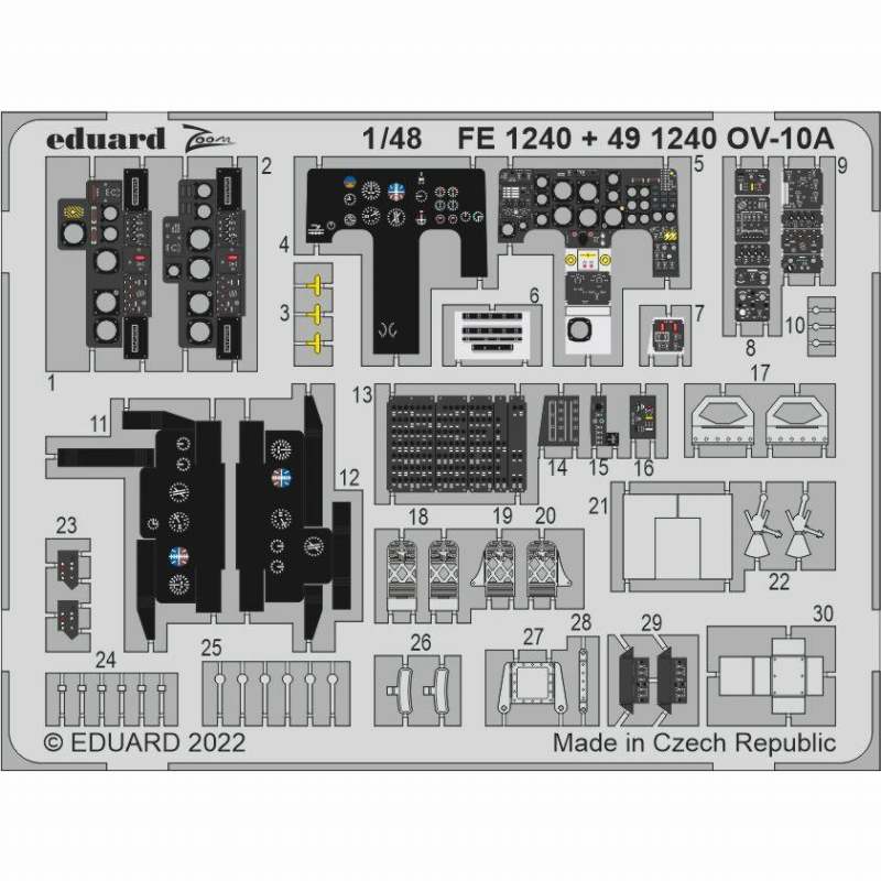 【新製品】491240 塗装済 1/48 OV-10A エッチングパーツ (ICM用)