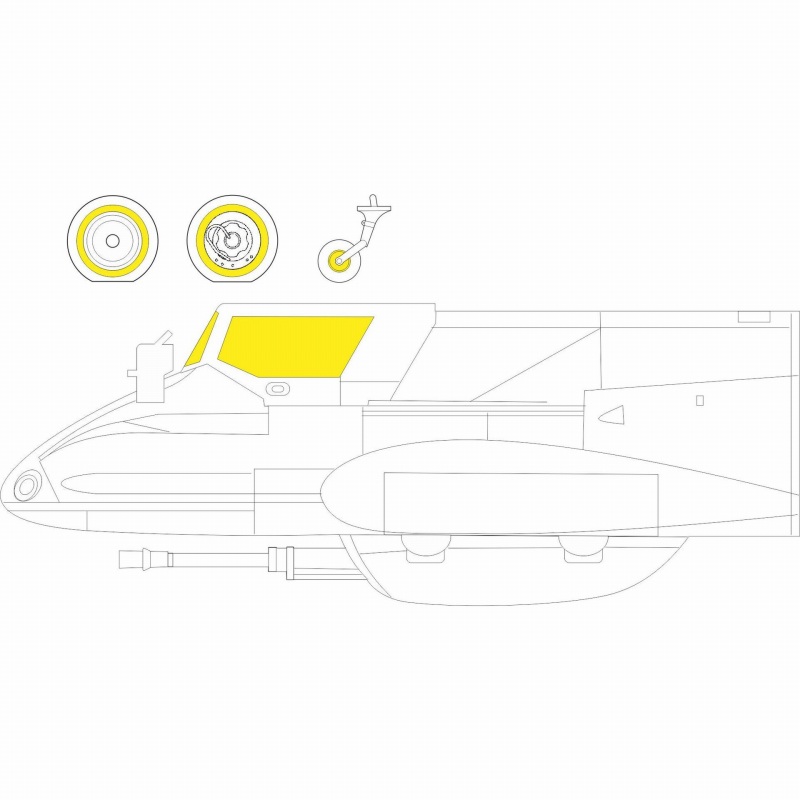 【新製品】EX828 1/48 Hs129B ｢T-フェース｣両面塗装マスクシール(ハセガワ用)