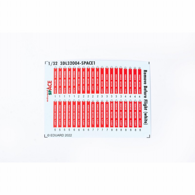 【新製品】3DL32004 1/32 リムーブ・ビフォア・フライトタグ (白文字) 3Dデカール