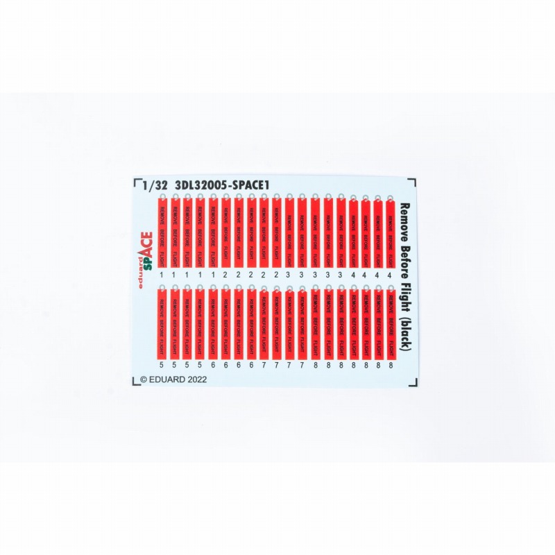 【新製品】3DL32005 1/32 リムーブ・ビフォア・フライトタグ (黒文字) 3Dデカール