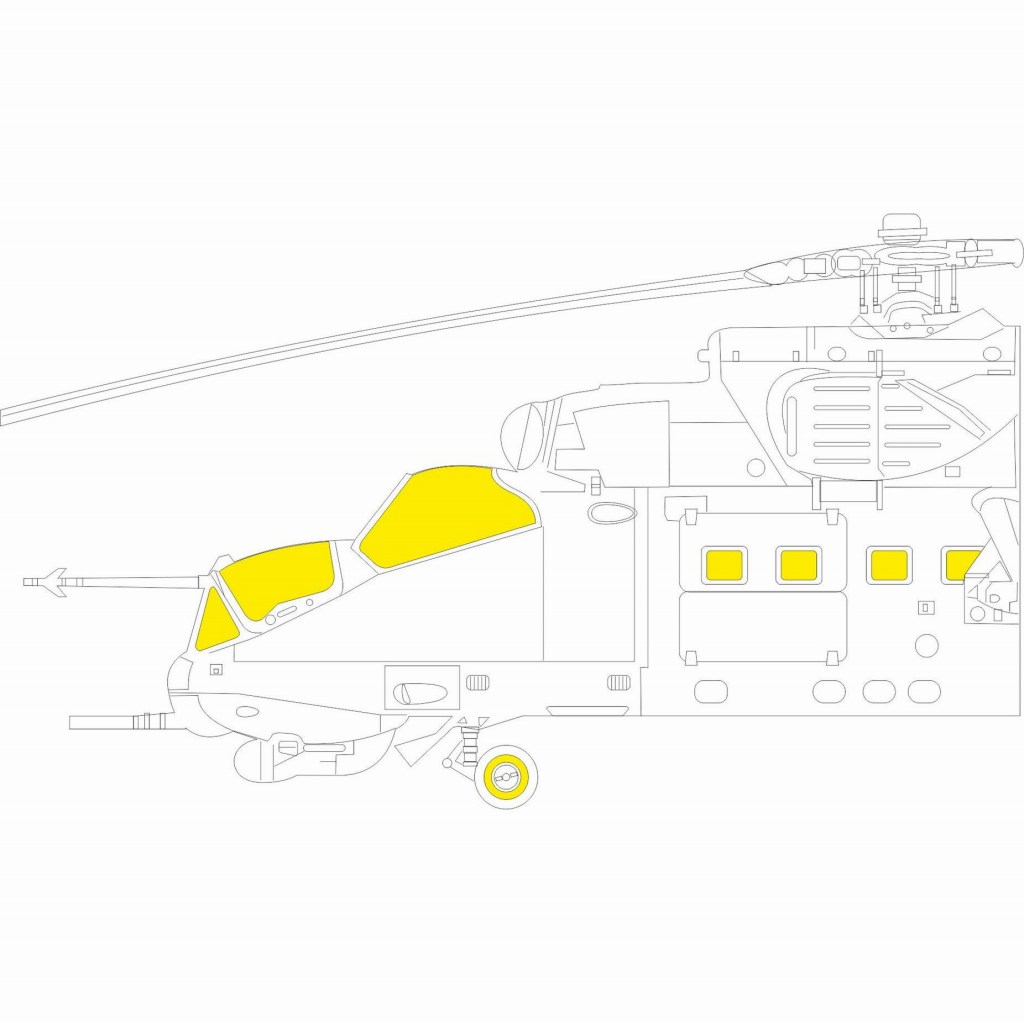 【新製品】EX842 1/48 ミル Mi-24D ハインド 塗装マスクシール (トランぺッター用)