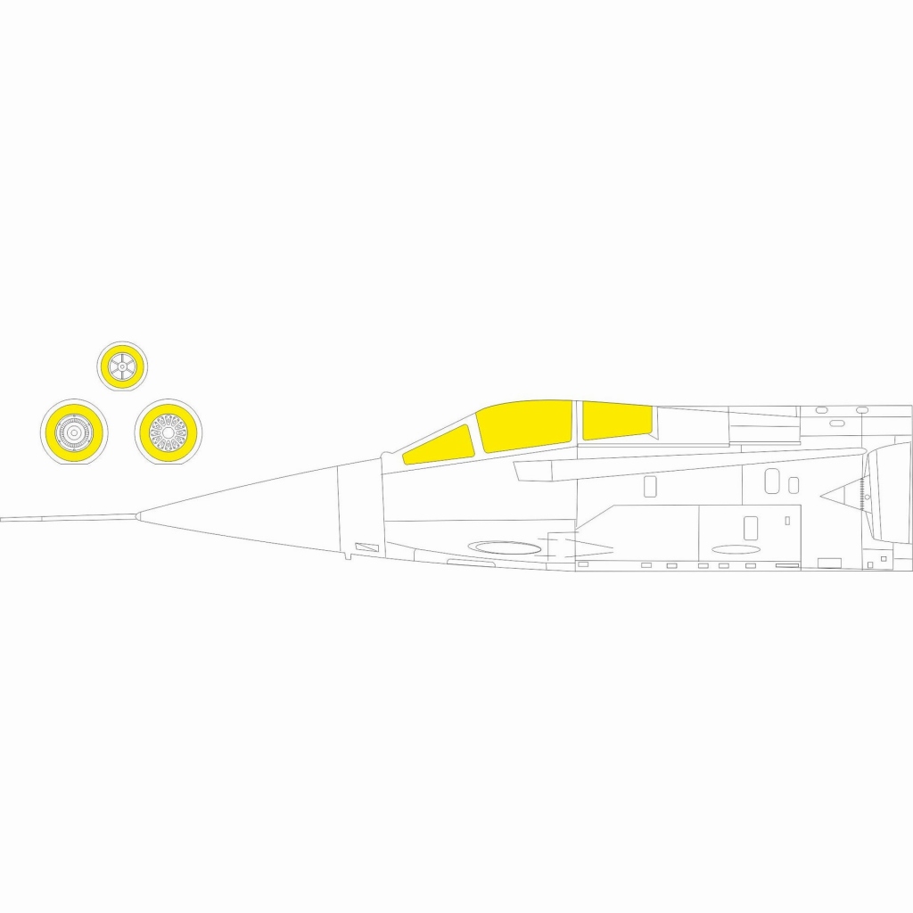 【新製品】EX850 1/48 ロッキード F-104A/C スターファイター 塗装マスクシール (キネティック用)