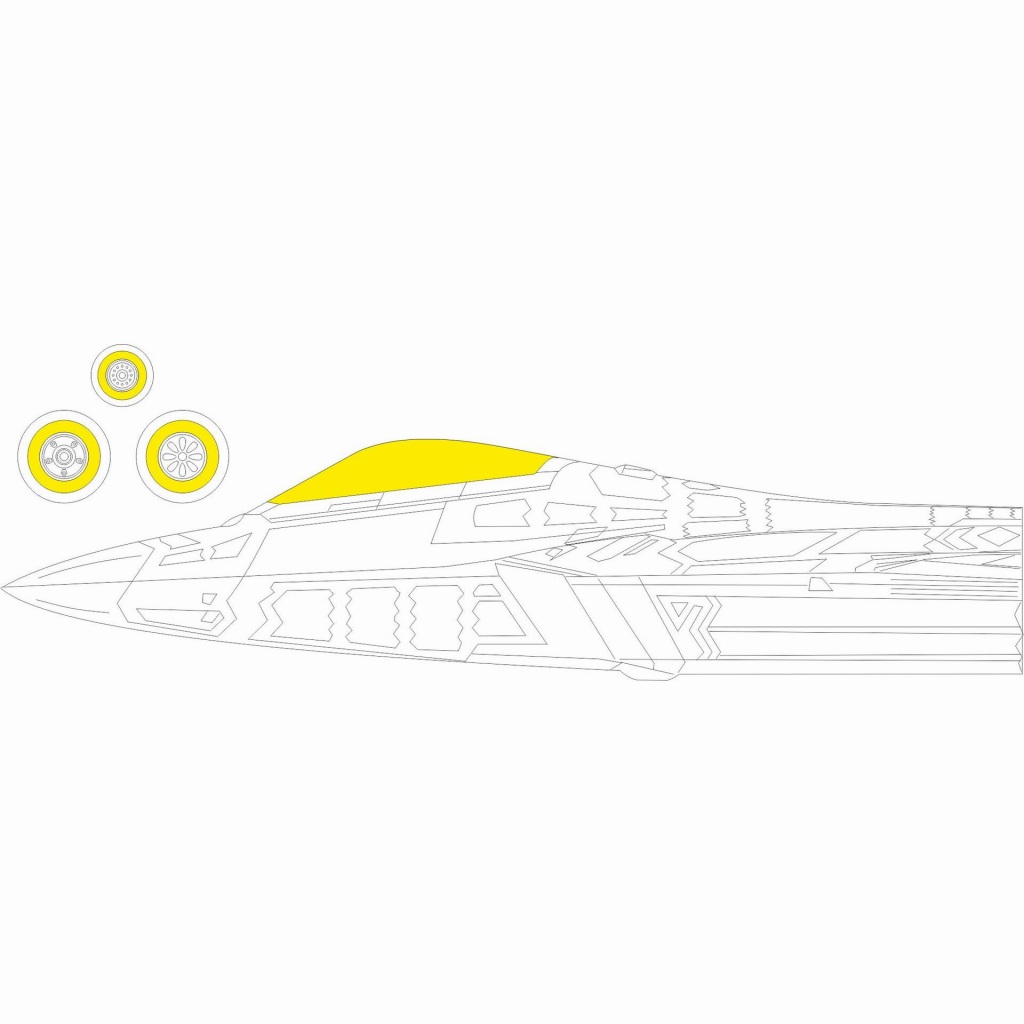 【新製品】EX853 1/48 ロッキード・マーティン F-22A ラプター ｢T-フェース｣両面塗装マスクシール (アイラブキット用)