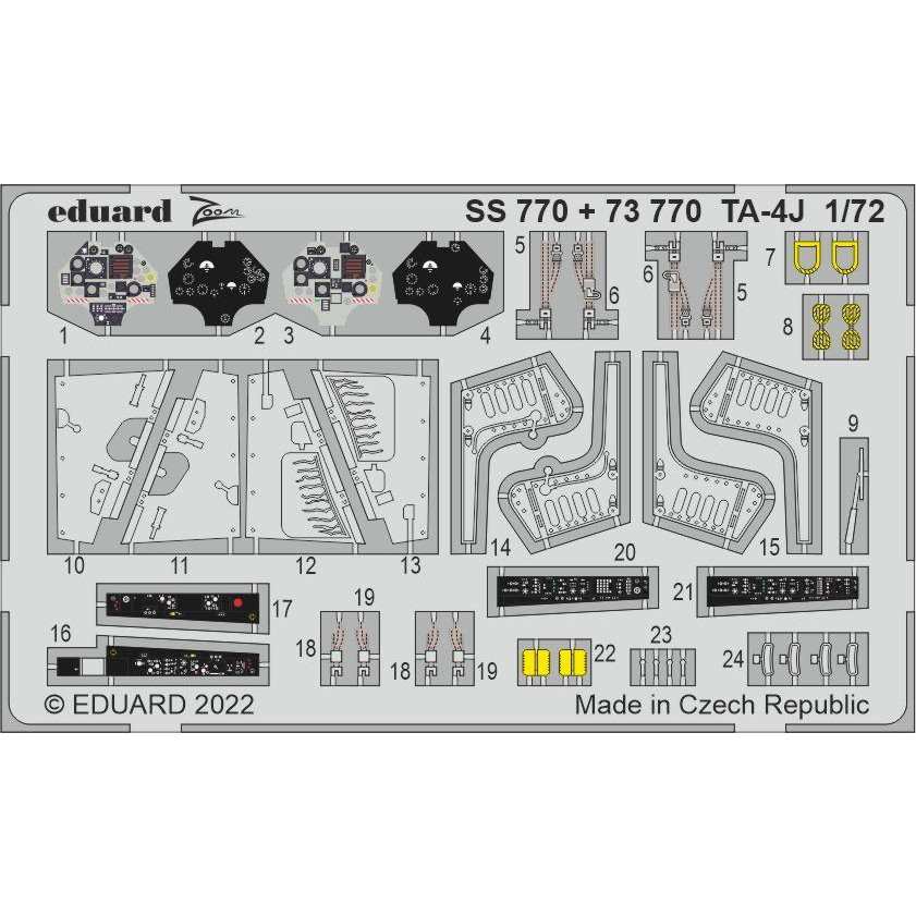 【新製品】73770 塗装済 1/72 ダグラス TA-4J スカイホーク エッチングパーツ (フジミ用)