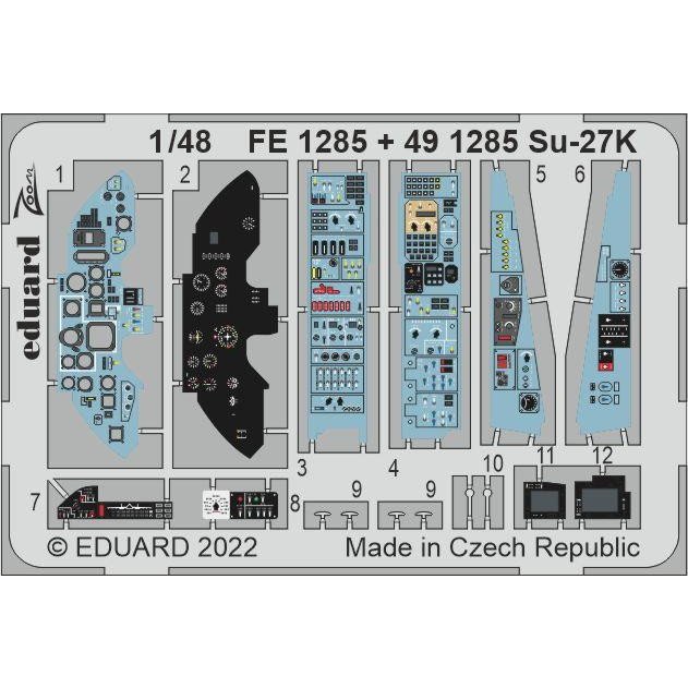 【新製品】FE1285 塗装済 1/48 Su-27K ズームエッチングパーツ (ミニベース用)